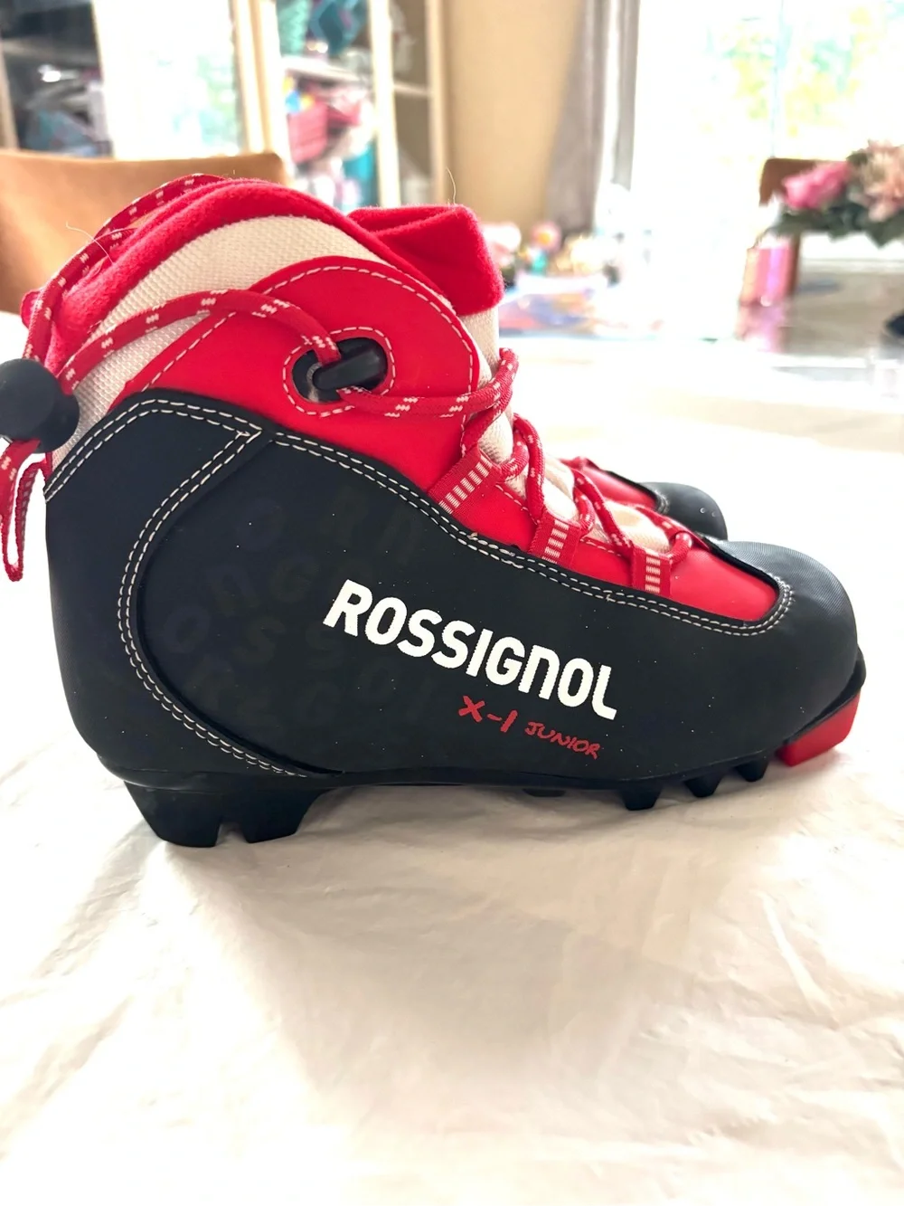 NWOT Rossignol X1 Jr Red blk Nordic Cross Country Ski Boots SZ 2 Youth EU SZ 33